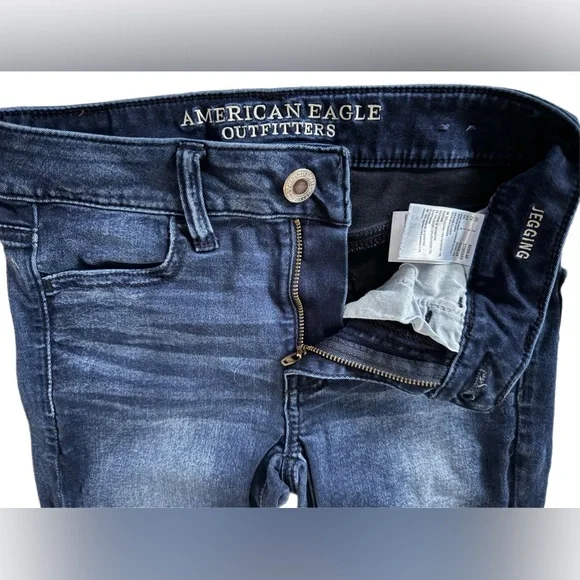 American Eagle super super stretch jegging -dark blue - size 2 Regular - Picture 6 of 9